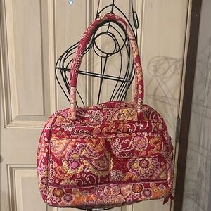 Vera Bradley Red and Pink Floral Shoulder Bag